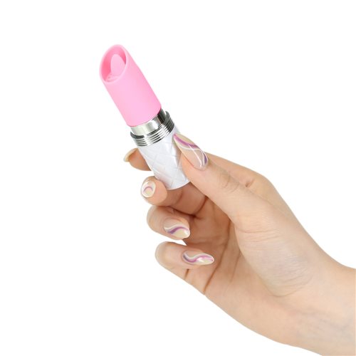 Pillow Talk Lusty Masajeador Parpadeante Con Cristal Rosa