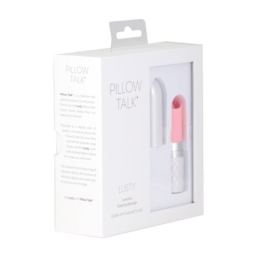 Pillow Talk Lusty Masajeador Parpadeante Con Cristal Rosa