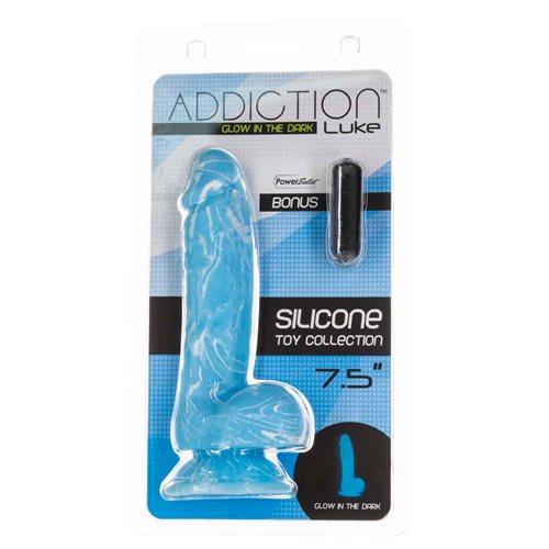 Addiction Luke 7.5 pulgadas azul que brilla en la oscuridad
