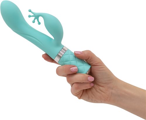 Pillow Talk Kinky Clitoral con cristal Swarovski verde azulado