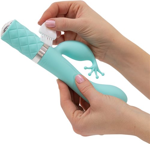 Pillow Talk Kinky Clitoral con cristal Swarovski verde azulado