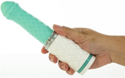 Pillow Talk Feisty Masajeador Vibrador y de Empuje Lujoso Verde Azulado