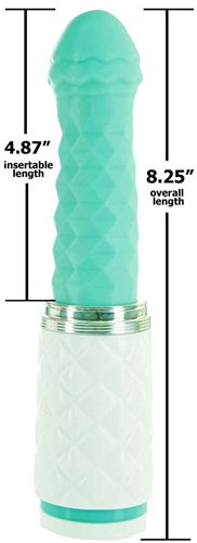 Pillow Talk Feisty Masajeador Vibrador y de Empuje Lujoso Verde Azulado