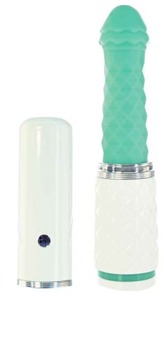 Pillow Talk Feisty Masajeador Vibrador y de Empuje Lujoso Verde Azulado