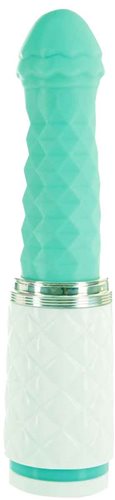 Pillow Talk Feisty Masajeador Vibrador y de Empuje Lujoso Verde Azulado