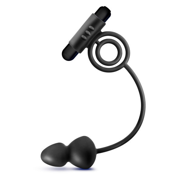 Thee Plug Silicona Con Anillo Vibrador Negro