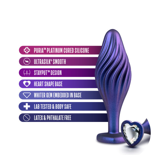 Plug Anal Silicona "Zafiro Remolino"