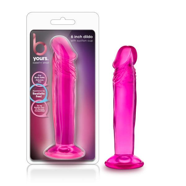 B Yours Sweet N Consolador Pequeño De 6 Pulgadas Con Ventosa Rosa