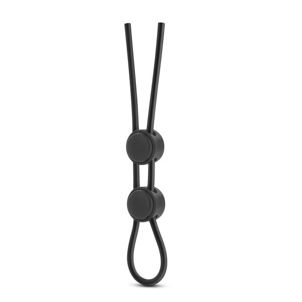 Anillo para el pene de doble bucle de silicona Stay Hard negro