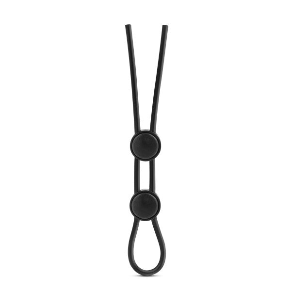 Anillo para el pene de doble bucle de silicona Stay Hard negro