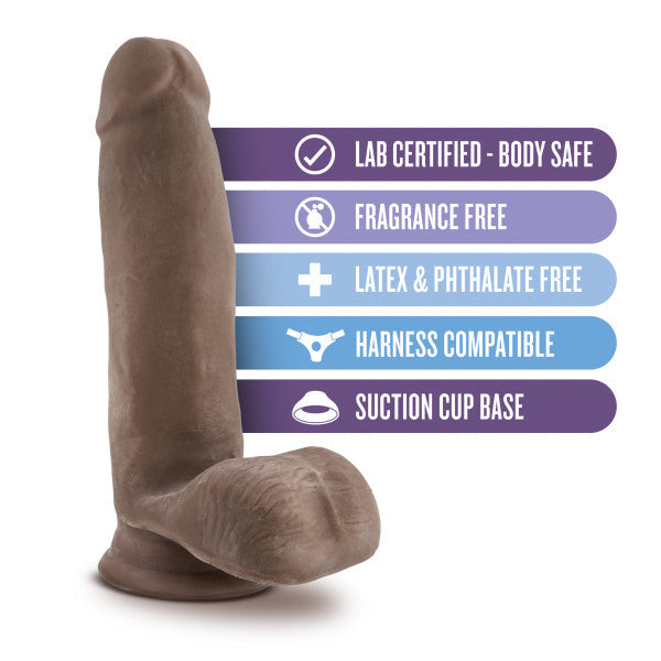 Consolador Au Naturel 7 C/Bolas Chocolate "