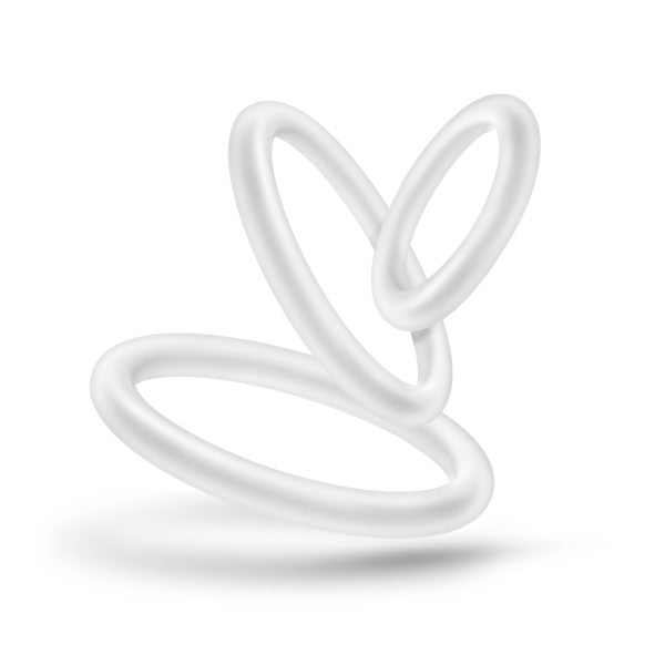 Performance Vs4 Pure Premium Juego de Anillos para el Pene de Silicona Blanco