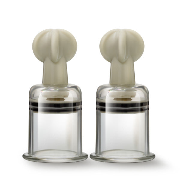 Temptasia Clit & Nipple Twist Succionadores grandes, juego de 2 transparentes