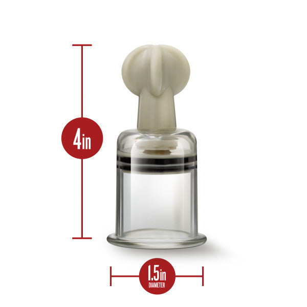 Temptasia Clit & Nipple Twist Succionadores grandes, juego de 2 transparentes