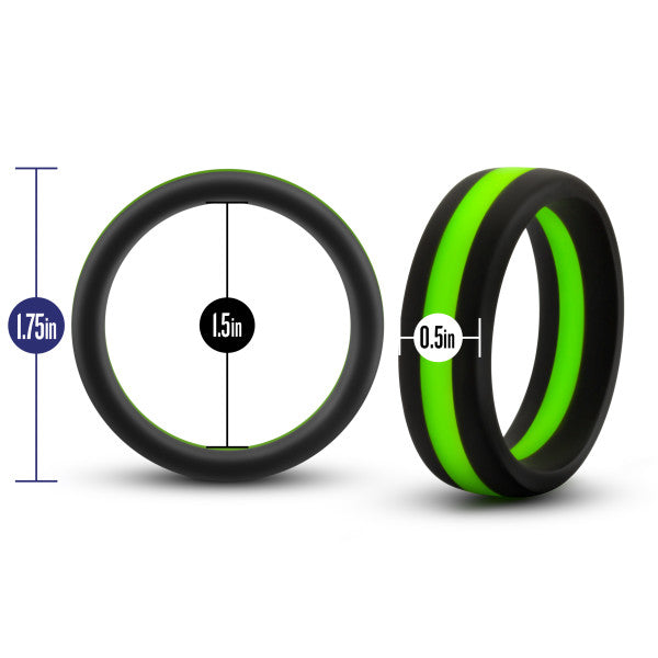 Performance Silicone Go Pro Cock Ring Negro/verde/negro