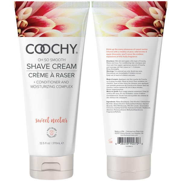Crema de afeitar Coochy Néctar dulce 12.5 oz
