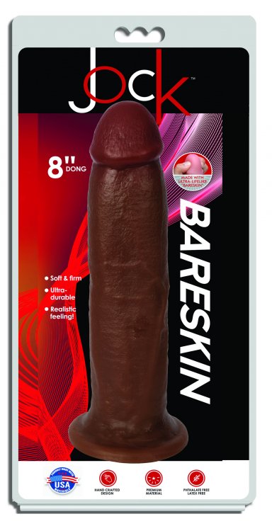 Jock Bareskin Consolador Latte de 8 pulgadas