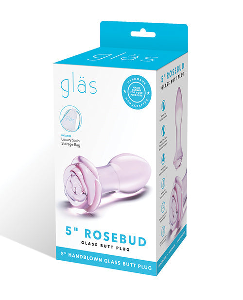 Rosy Bud Glass Butt Plug