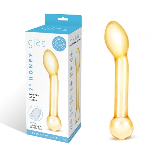 Control deslizante anal con gotero de miel Glas de 7 pulgadas