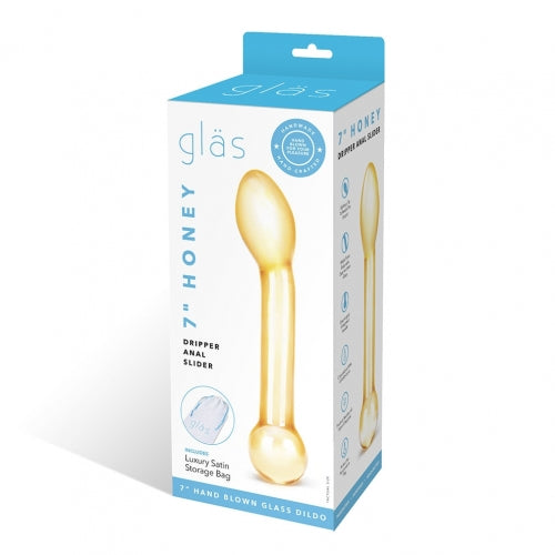 Control deslizante anal con gotero de miel Glas de 7 pulgadas
