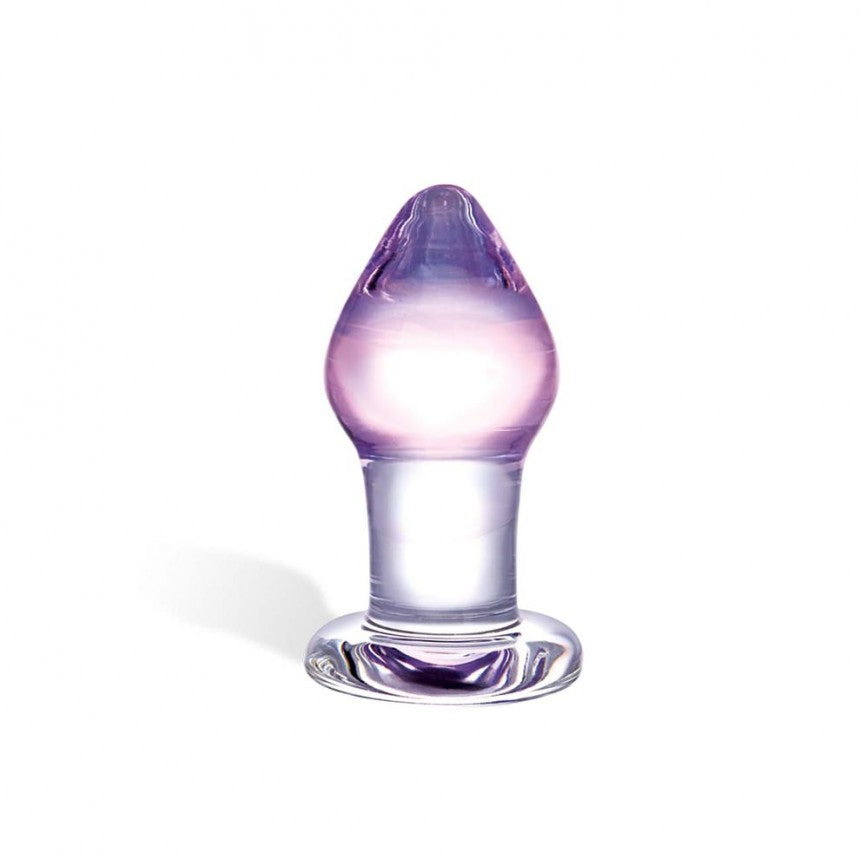 Amethyst Raindrop Glass Butt Plug