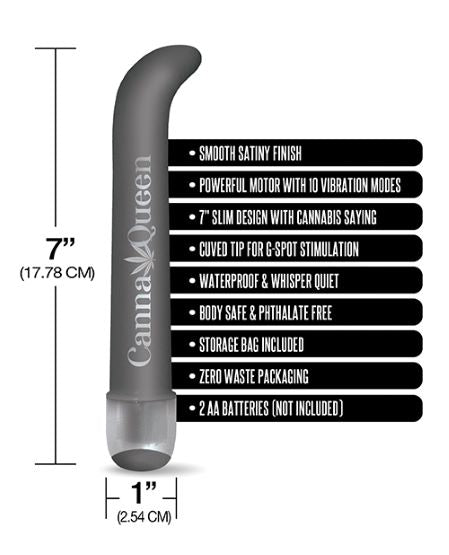 Imprime Charming Buzzed 7 G Spot Vibe Canna Queen Grey "