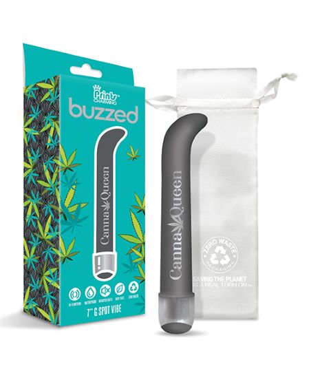 Imprime Charming Buzzed 7 G Spot Vibe Canna Queen Grey "