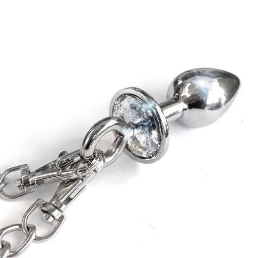 Juego de brazalete y tapón plateado Thee