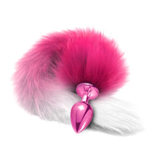 Thee Metallic Club Plug Anal con Cola Rosa