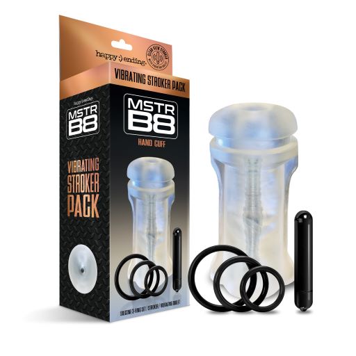 Mstr B8 Vibrating Stroker Pack Hand Cuff Juego de 5 piezas