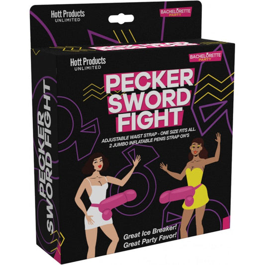 Pecker Sword Fight Game Correa para pene grande, paquete de 2