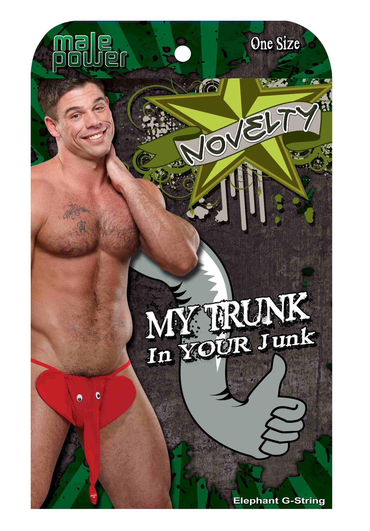 Novedad Squeaker Elefante Tanga O/s