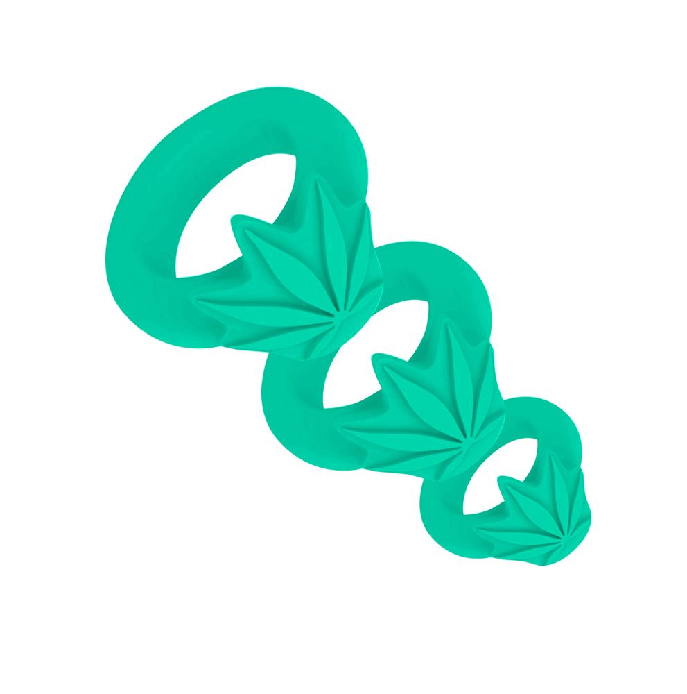 Juego de 3 anillos de hoja de maceta de silicona Hazey