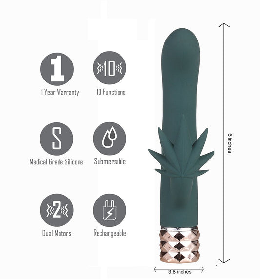 Kusha Conejo Cannabis Silicona Recargable 10 Funciones