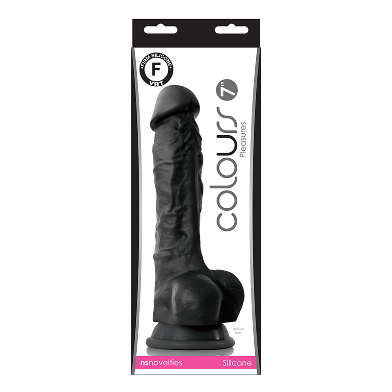 Colors Pleasures Consolador 7in Negro