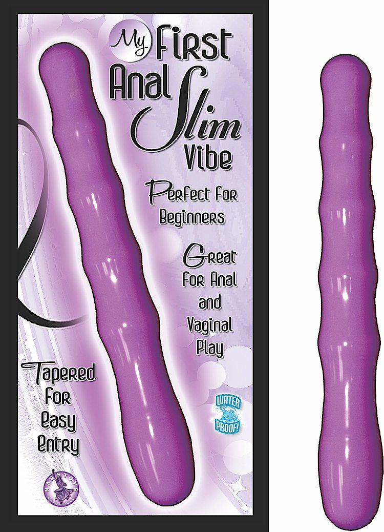 Vibrador anal delgado de pasión púrpura