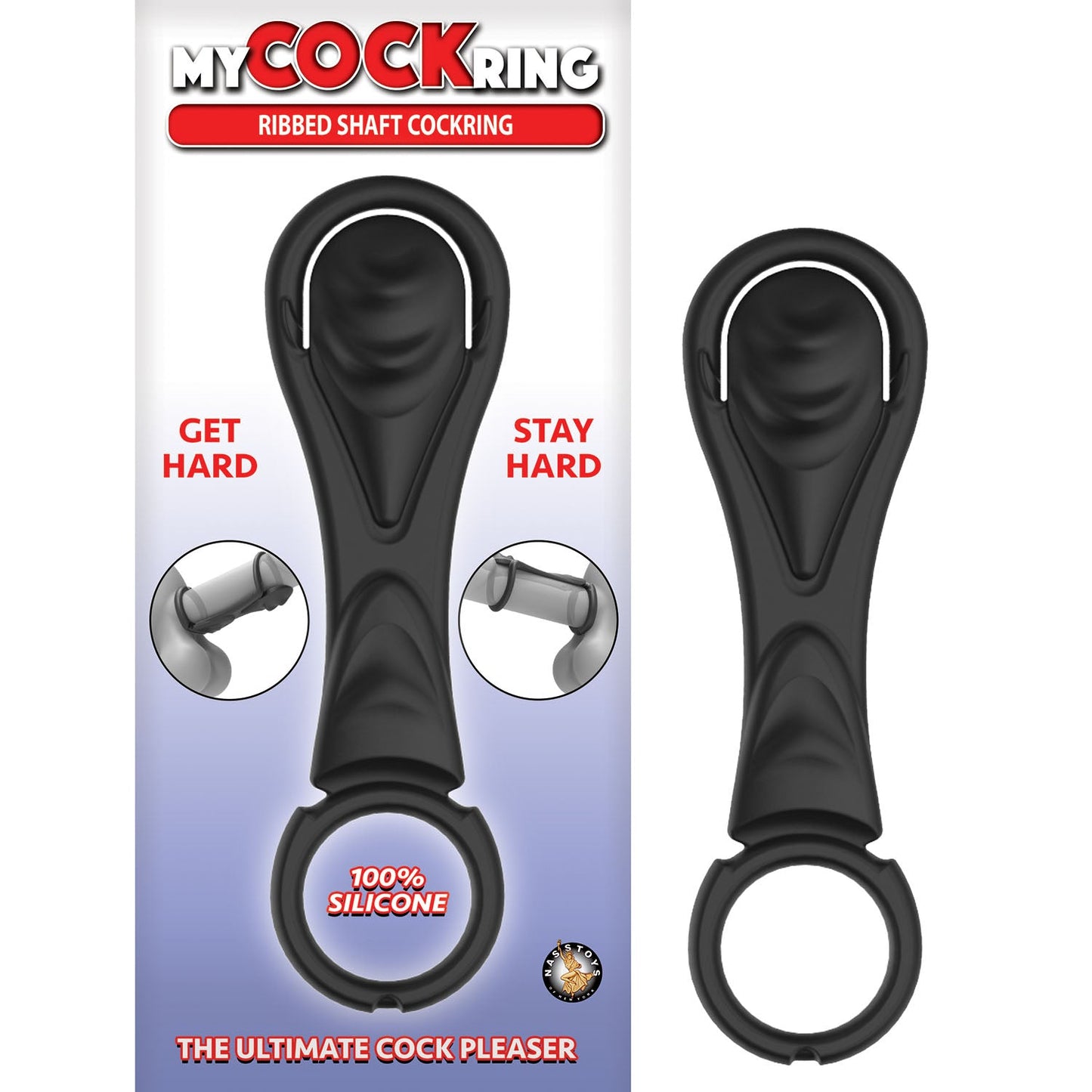 My Cockring Anillo para el pene con eje acanalado Negro