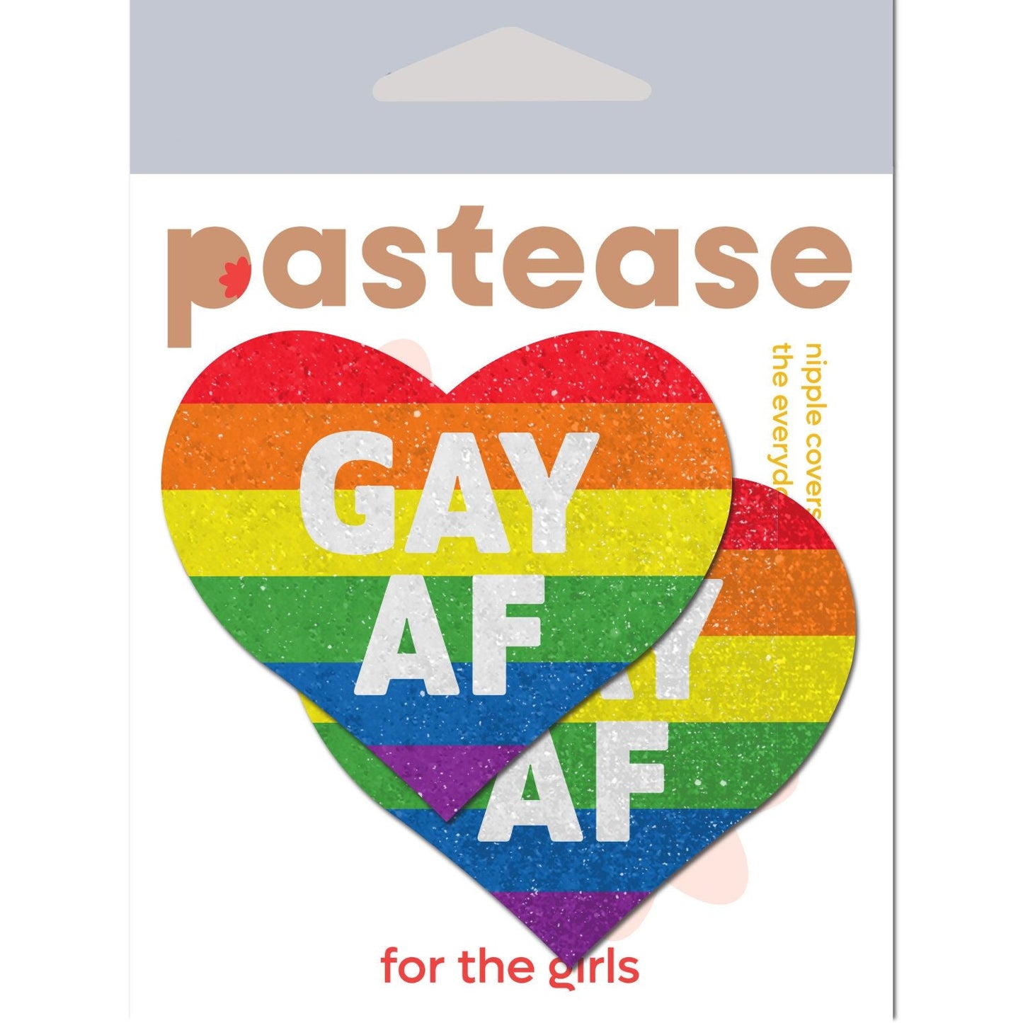 Pastease Glitter Rainbow Gay Af Corazones