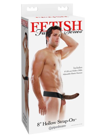 Fetish Fantasy Correa hueca de 8 pulgadas en marrón