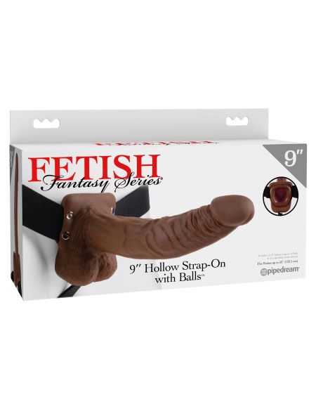 Fetish Fantasy 9 Strap On Hueco Con Bolas Marrón "