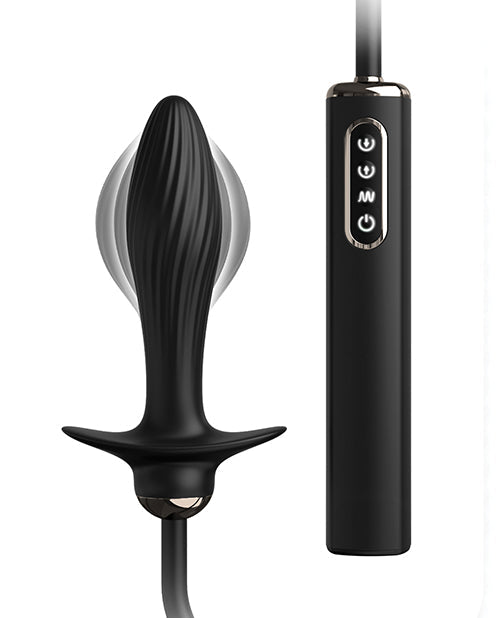 Elite Inflate 'n Throb Anal Plug Black