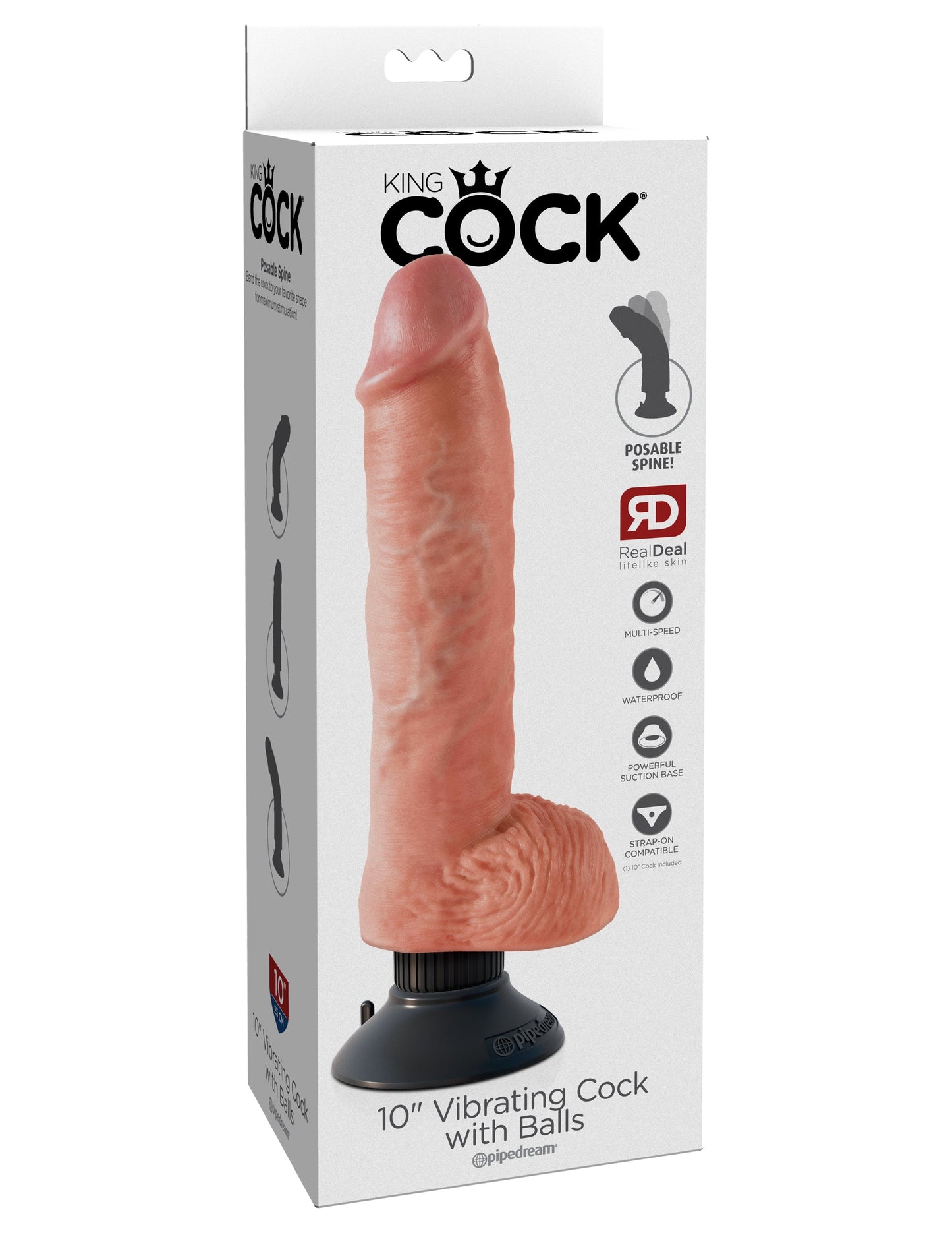 King Cock 10 En Polla C/bolas Carne Vibrando