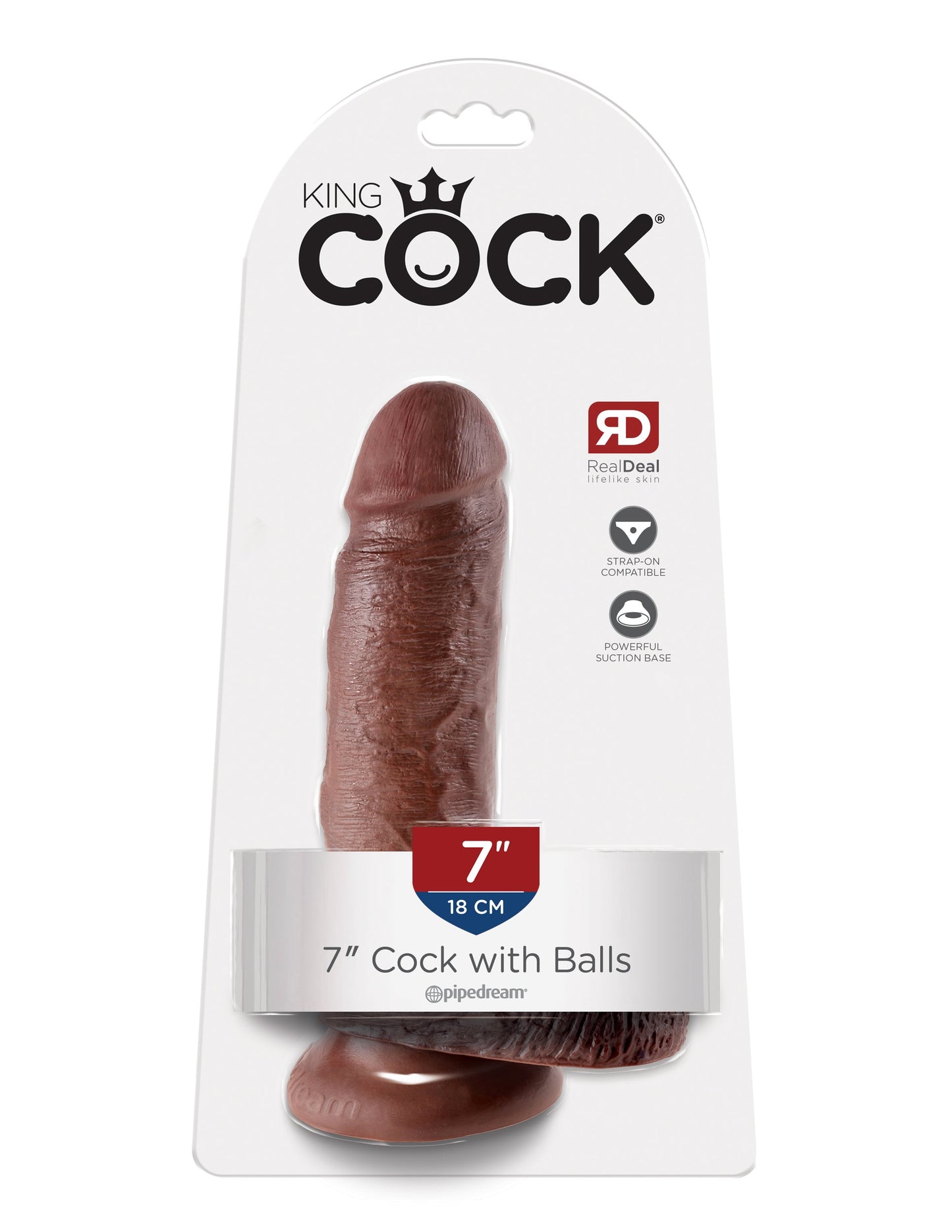 King Cock 7 En Polla C/bolas Marrón