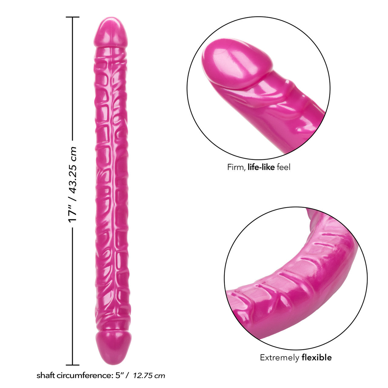 Tamaño Reina 17 pulgadas Rosa