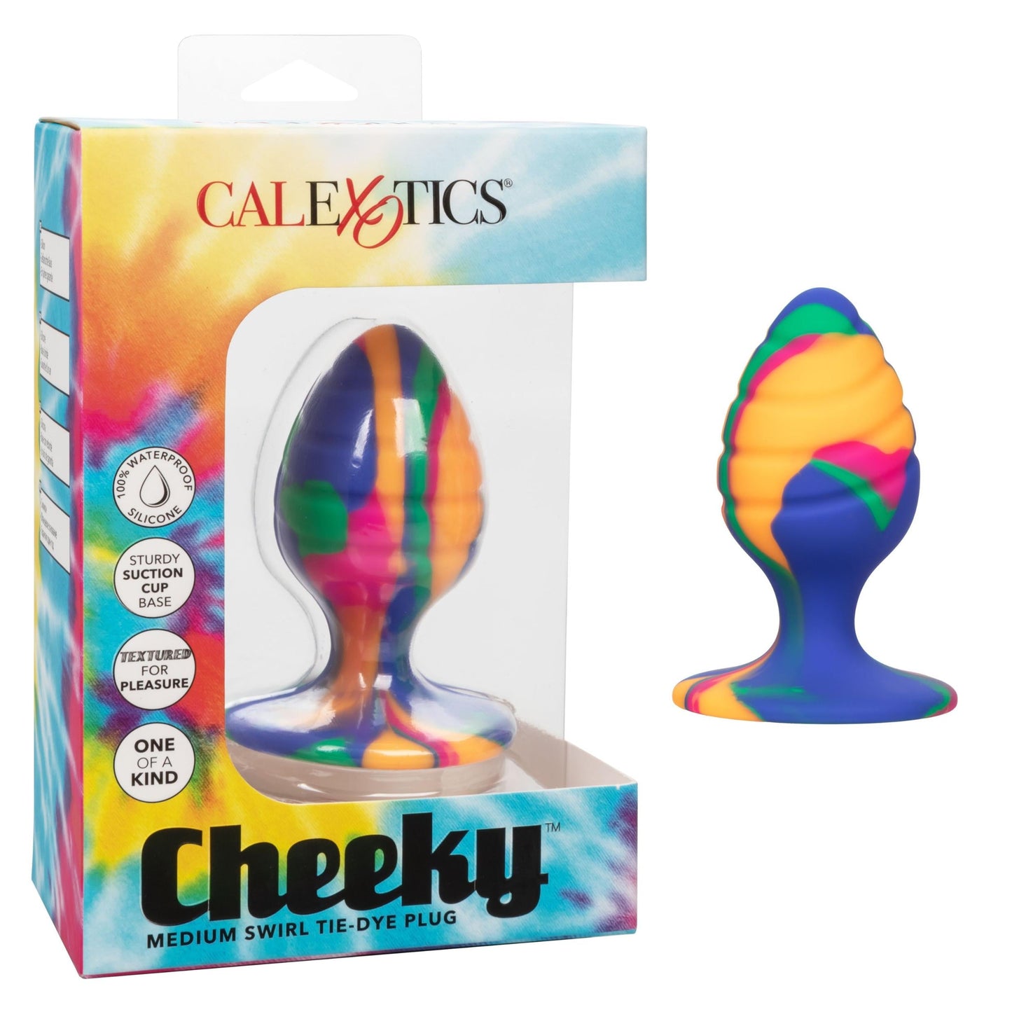 Psychedelic Swirl Medium Cheeky Plug