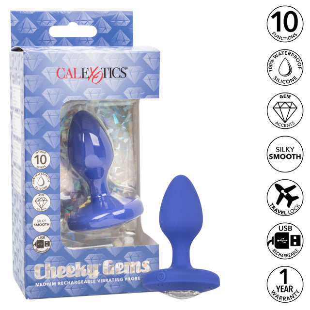 Sonda Vibradora Cheeky Gems Azul Medio