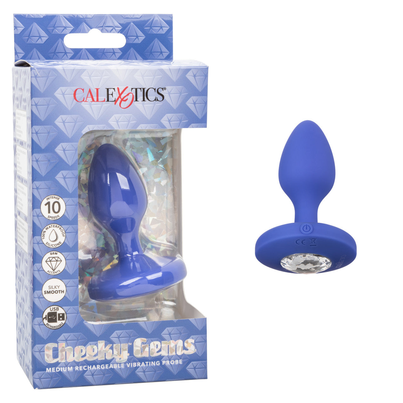 Sonda Vibradora Cheeky Gems Azul Medio