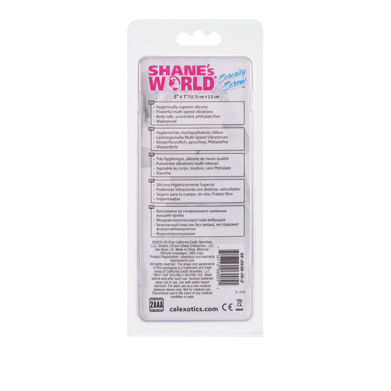 Shanes World Sorority Tornillo Silicona Rosa
