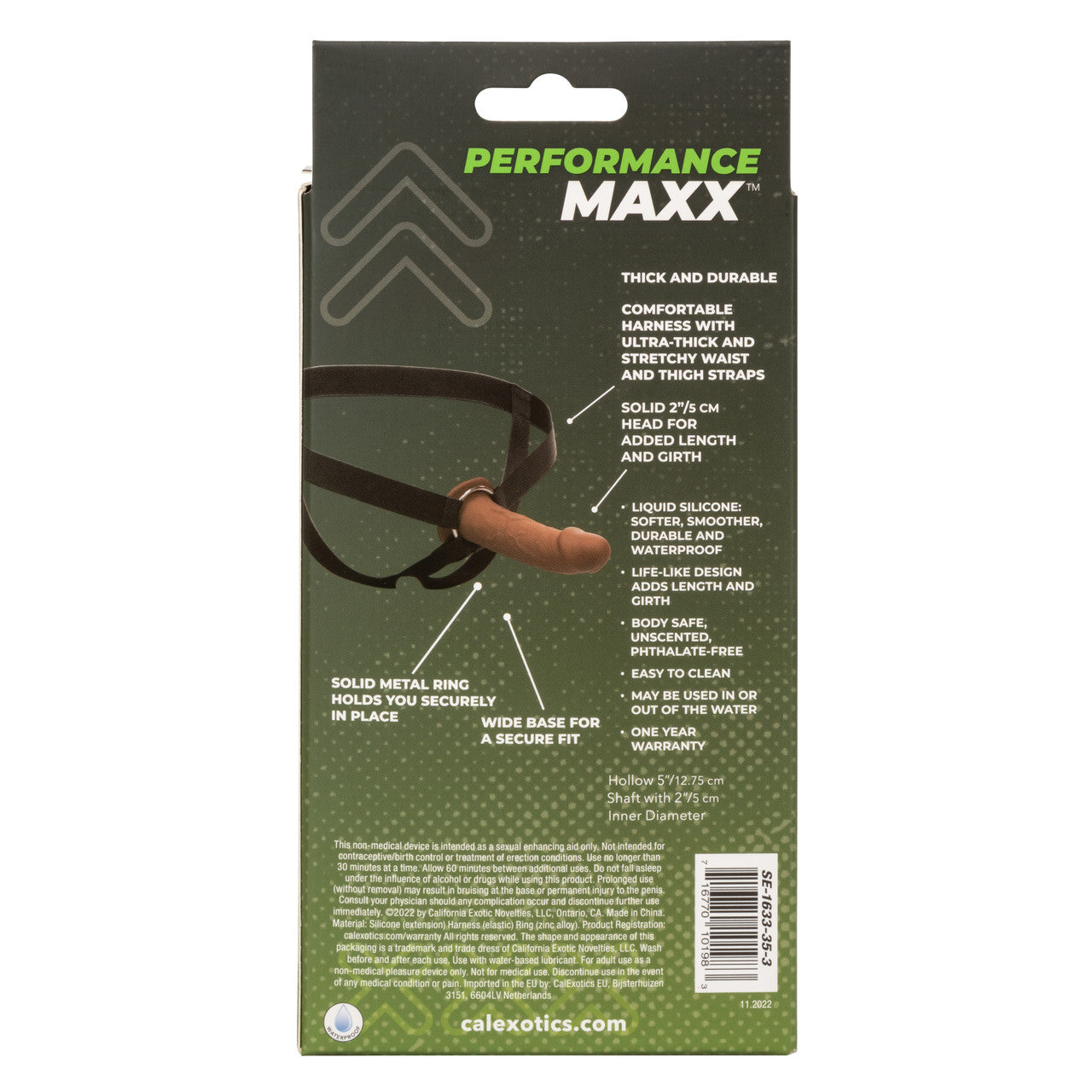 Extensión Performance Maxx Lifelike Con Arnés Marrón