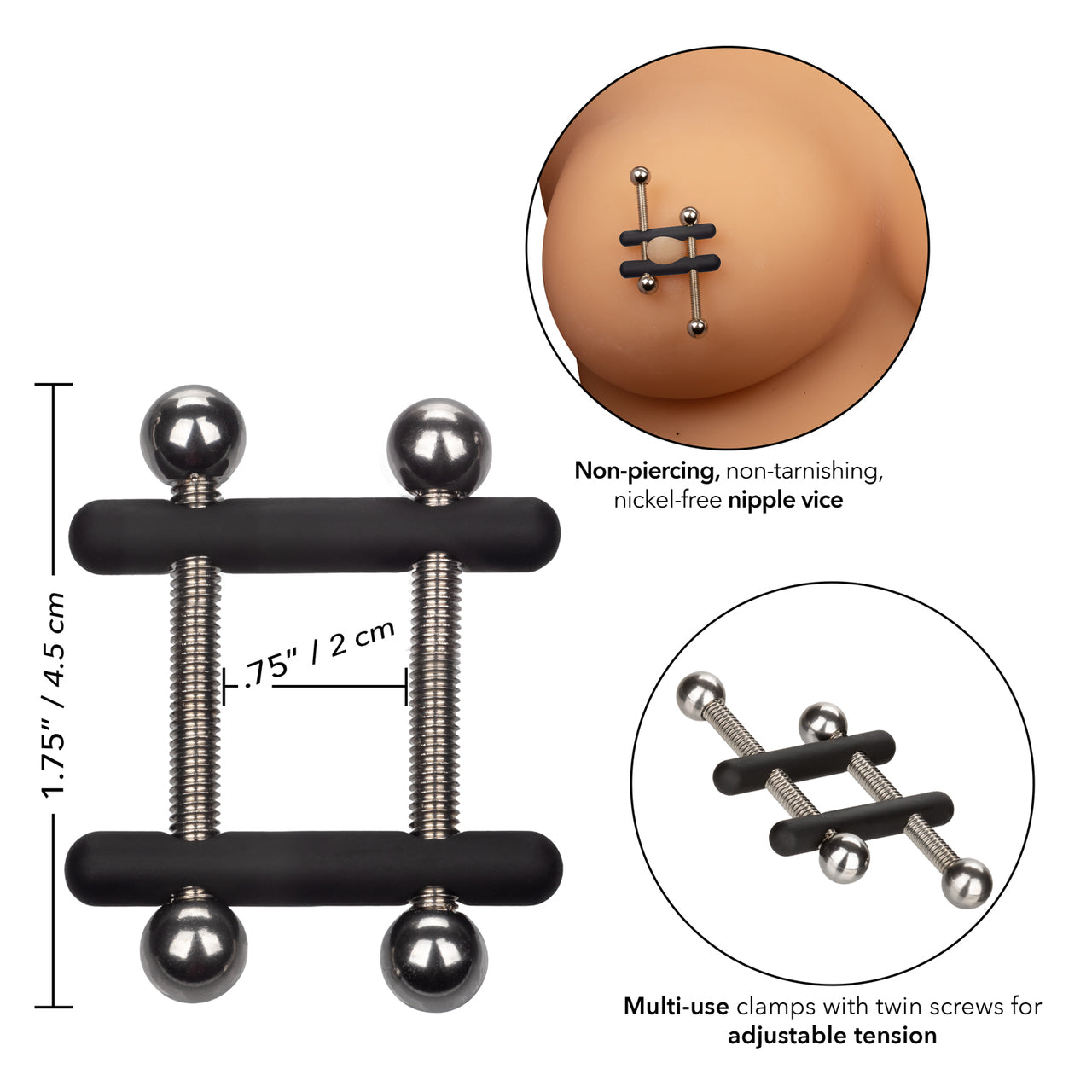 Mordazas para pezones Tornillos de barra transversal Power Grip